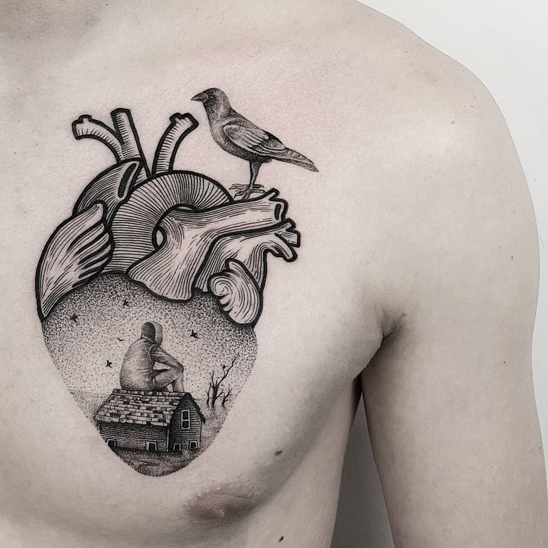 Heart Tattoo Inspiration. Love Tattoos.